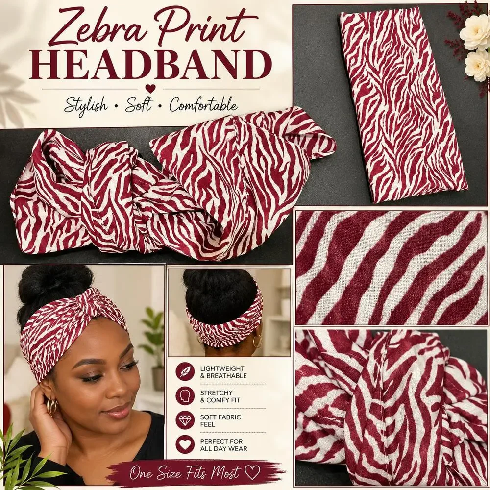 Scarf Zebra print Large size